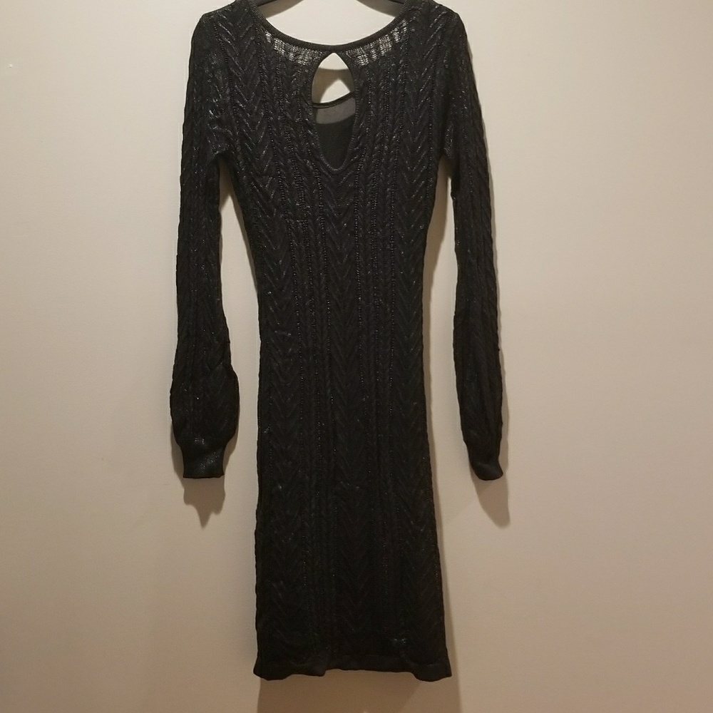 BEBE CABLE KNIT SWEATER DRESS